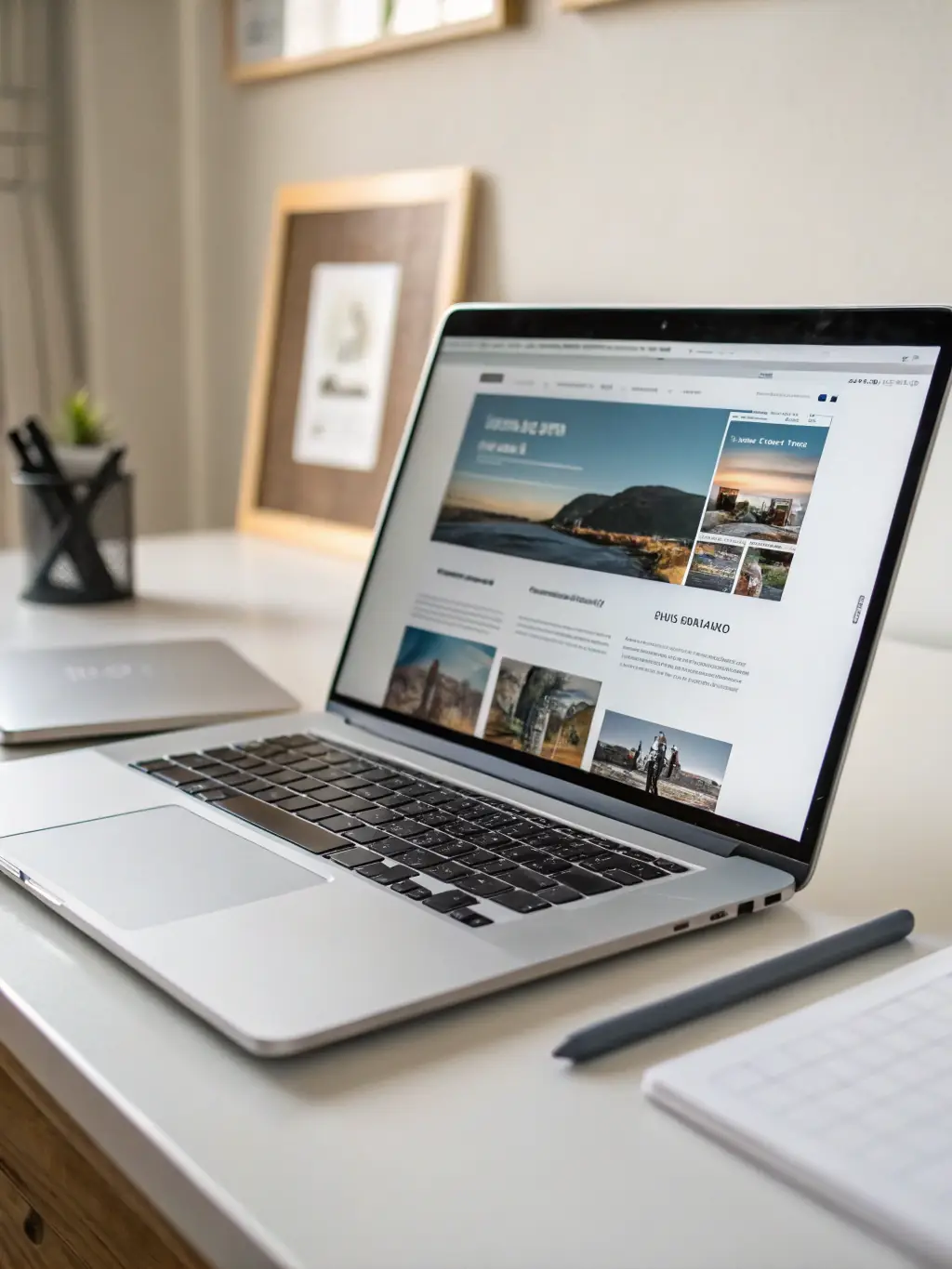 A visual representation of high-speed internet connectivity, such as a laptop displaying a fast download speed test or a Wi-Fi signal icon. The image should suggest seamless online access.